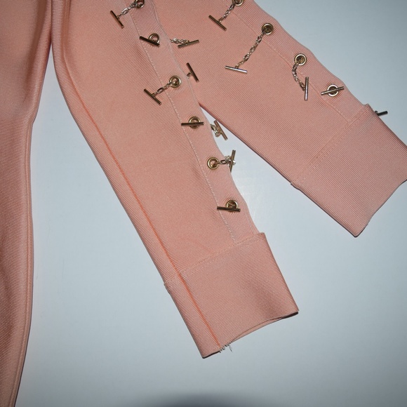 New House of CB Peach Calliah Bodycon Dress Size M - Picture 5 of 6